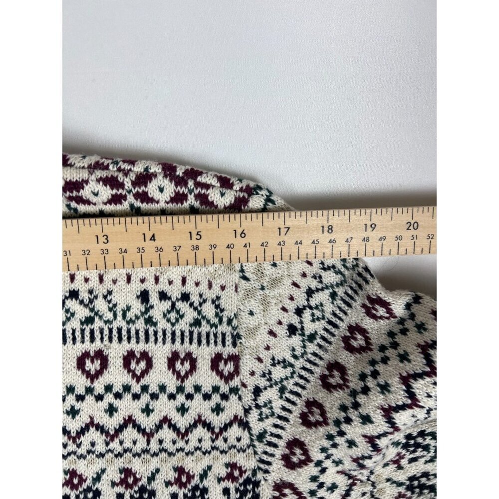 Vintage Northern Reflections Women  L Blue Embroidered 100% Cotton Sweater - Picture 5 of 8